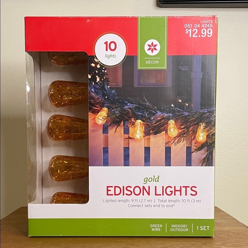 Holiday Time Gold Edison String Lights - Picture 5 of 5